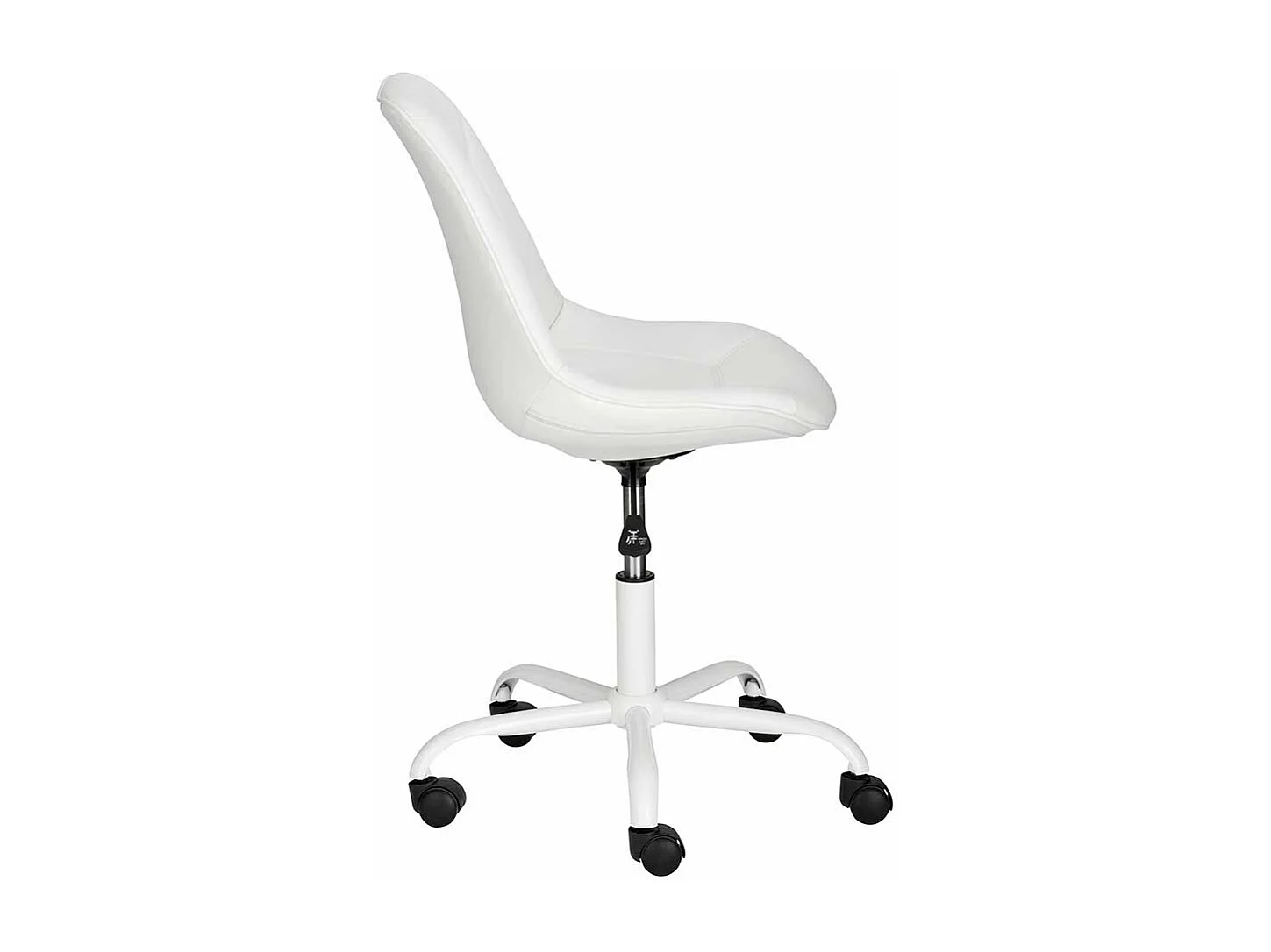 Drehbarer Schreibtischstuhl in Weiß höhenverstellbarem Sitz