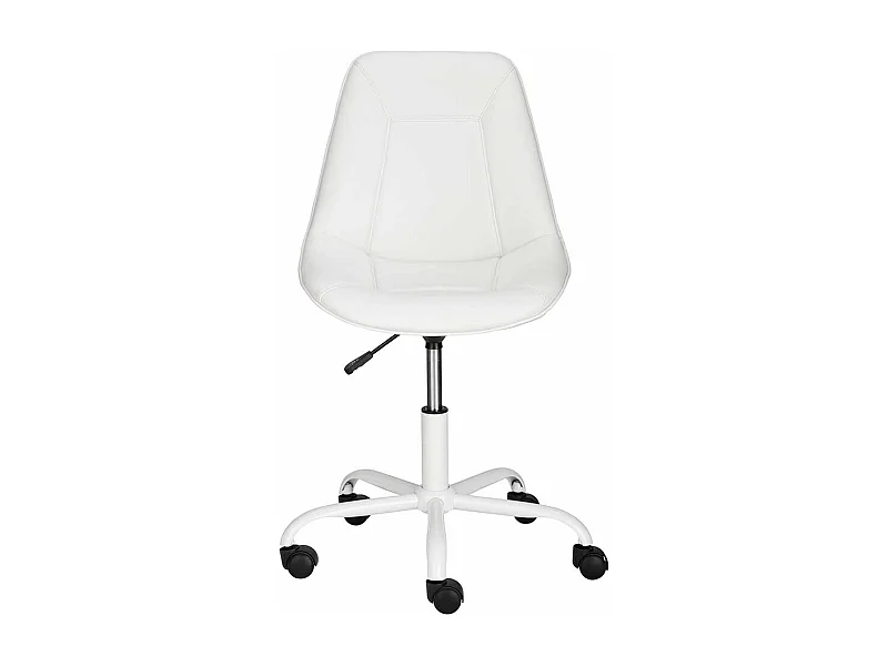 Drehbarer Schreibtischstuhl in Weiß höhenverstellbarem Sitz