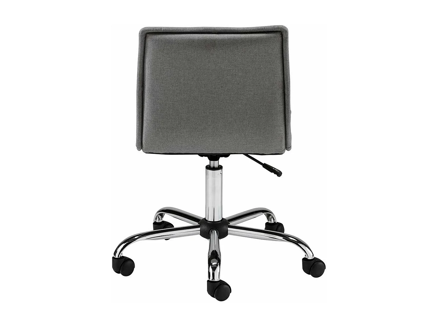 Schreibtischdrehstuhl in Grau und Chromfarben Webstoffbezug