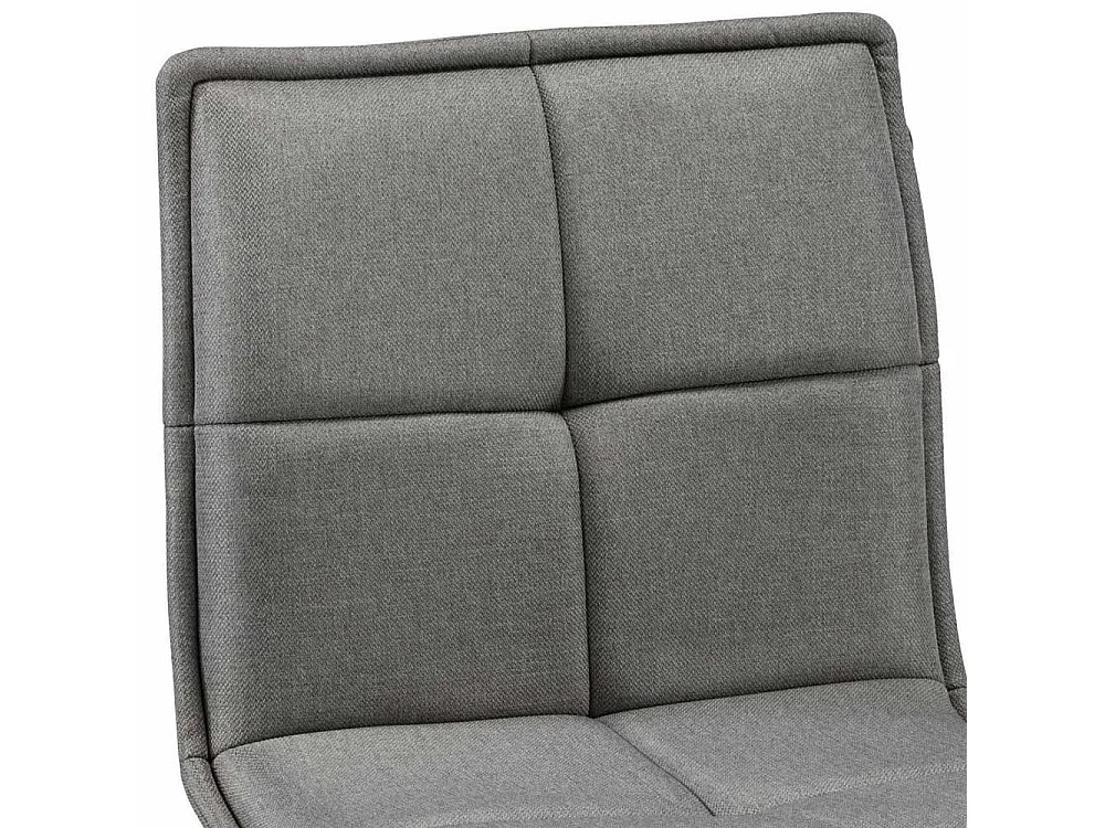 Schreibtischdrehstuhl in Grau und Chromfarben Webstoffbezug