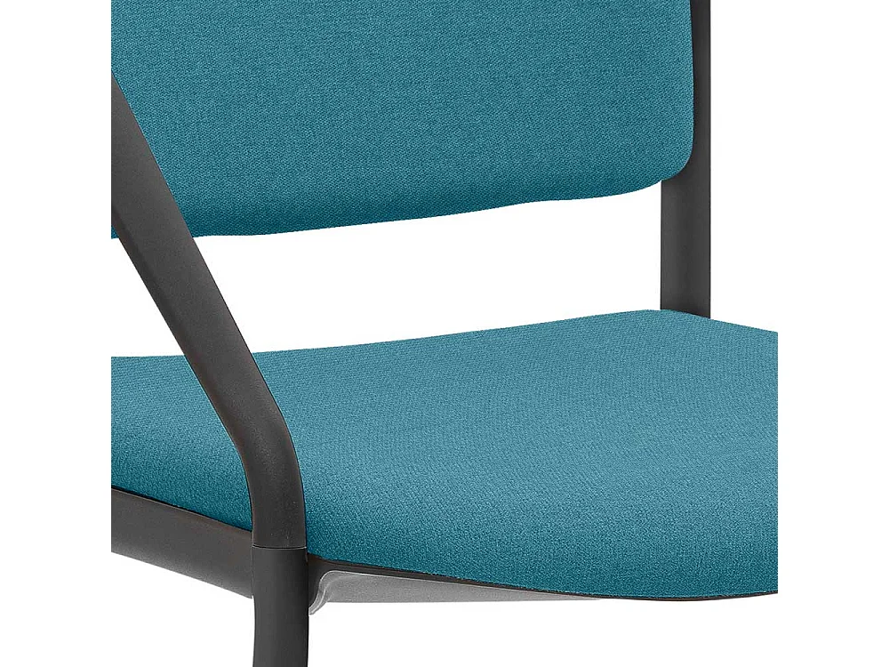 Freischwinger zum Stapeln objektgeeignet Türkis & Schwarz