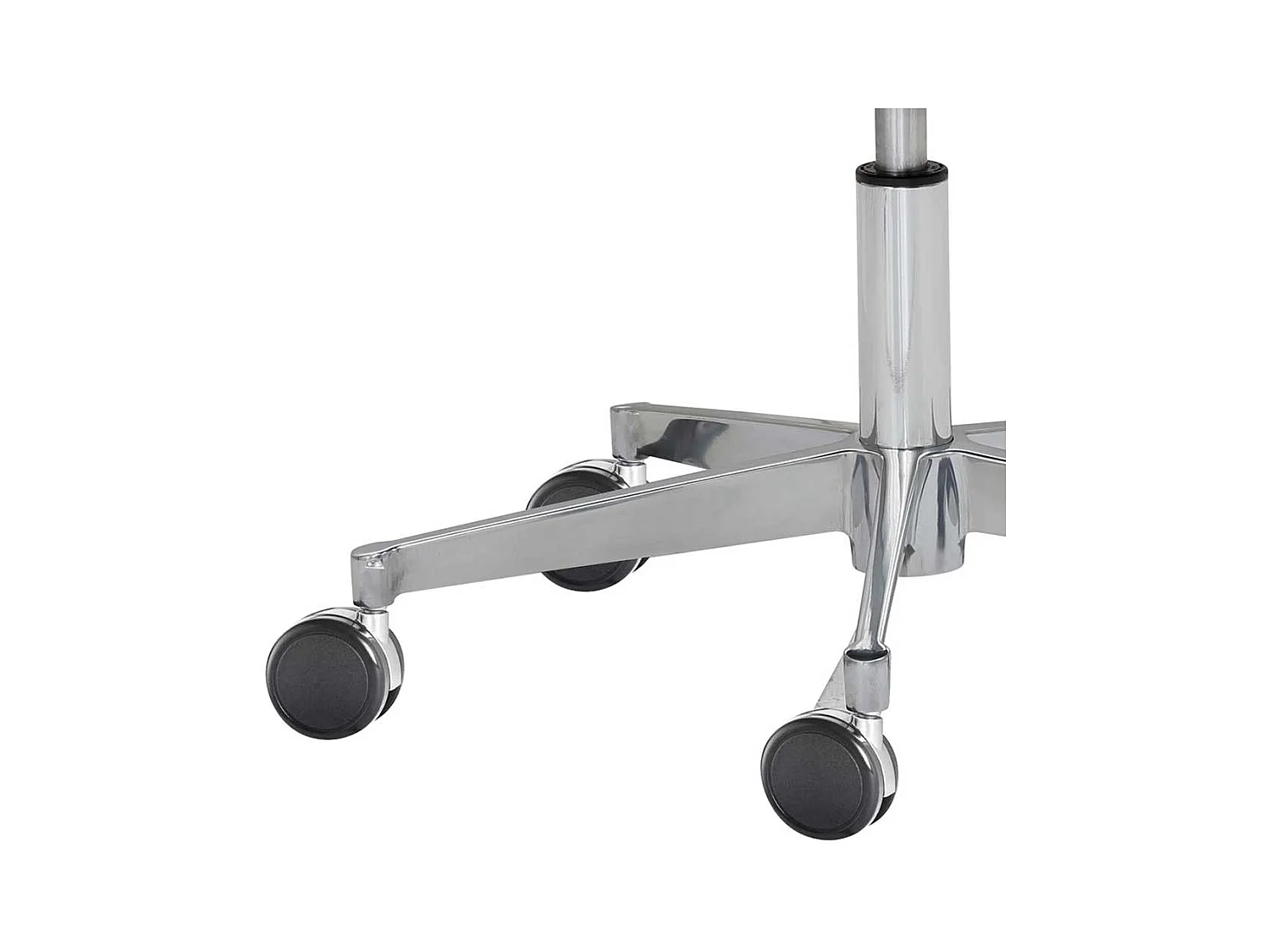 Schreibtischdrehstuhl in Anthrazit und Aluminium höhenverstellbarem Sitz