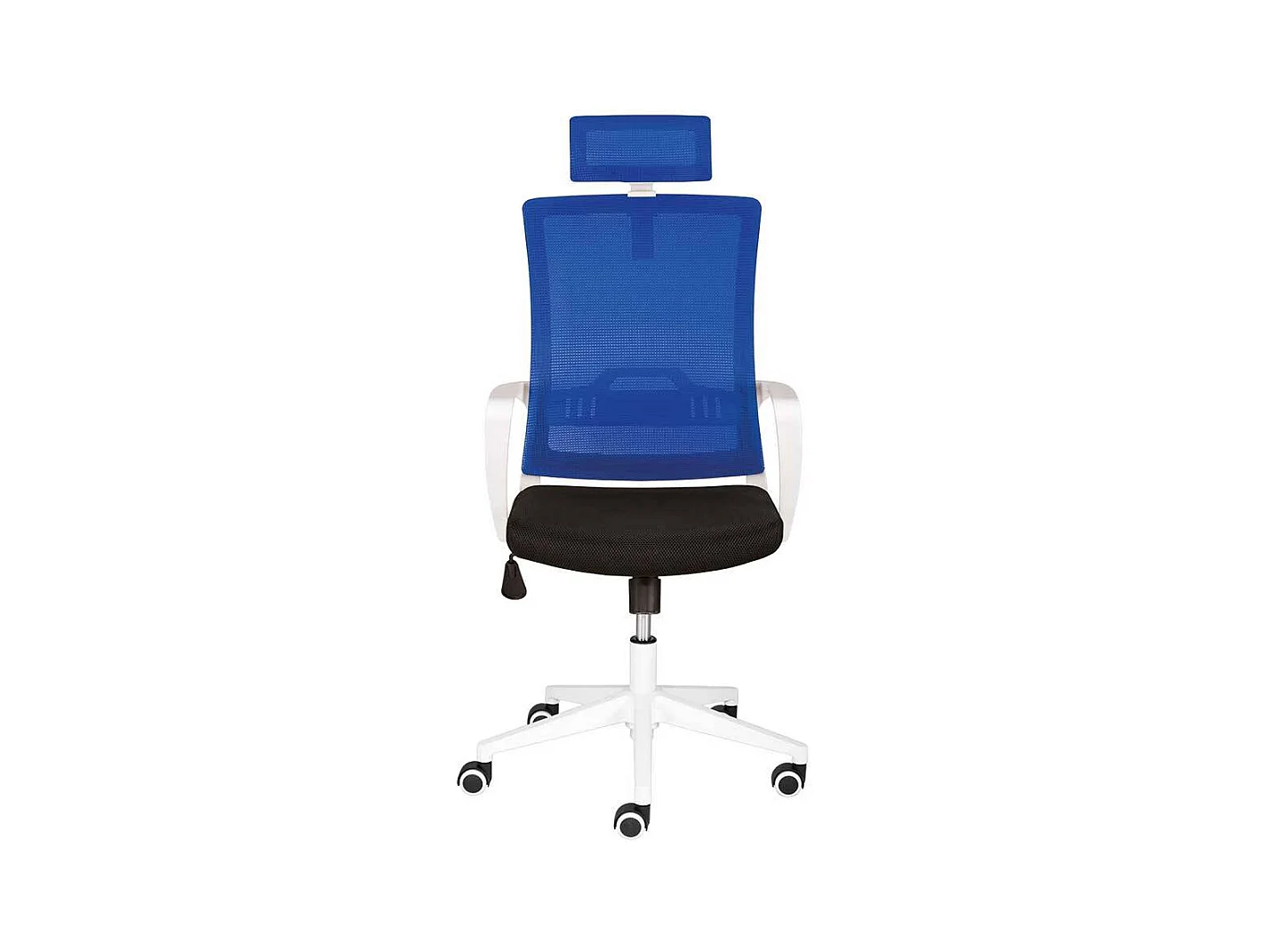 Schreibtischsessel in Blau und schwarz Lendenwirbelst�tze