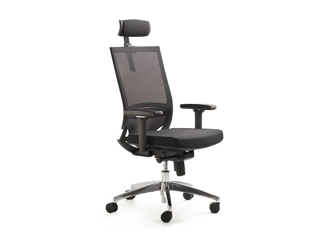 Büro Drehstuhl mit Kopfstütze schwenkbare Armlehnen