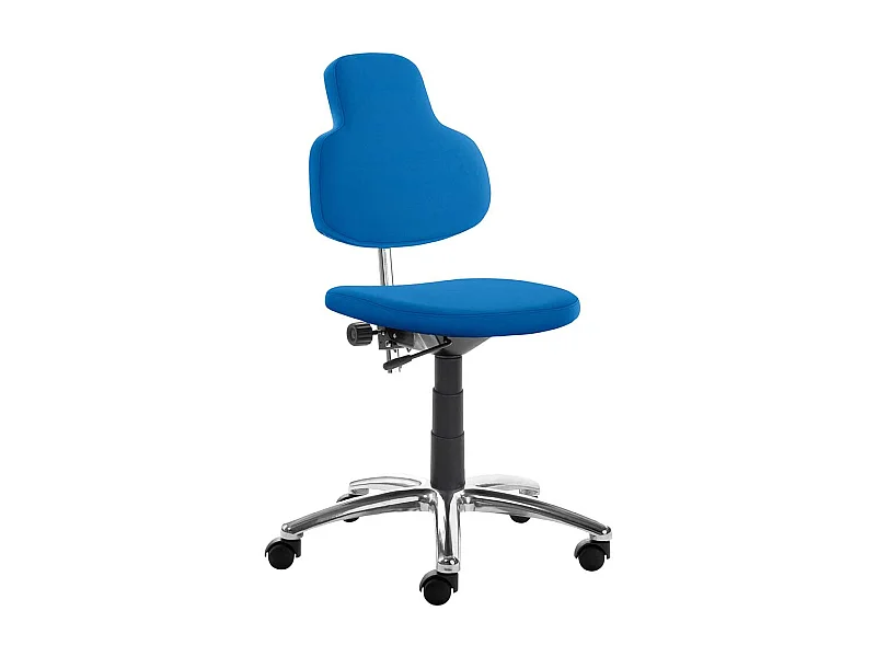 Ergonomischer Bürostuhl in Blau verstellbarer Rückenlehne