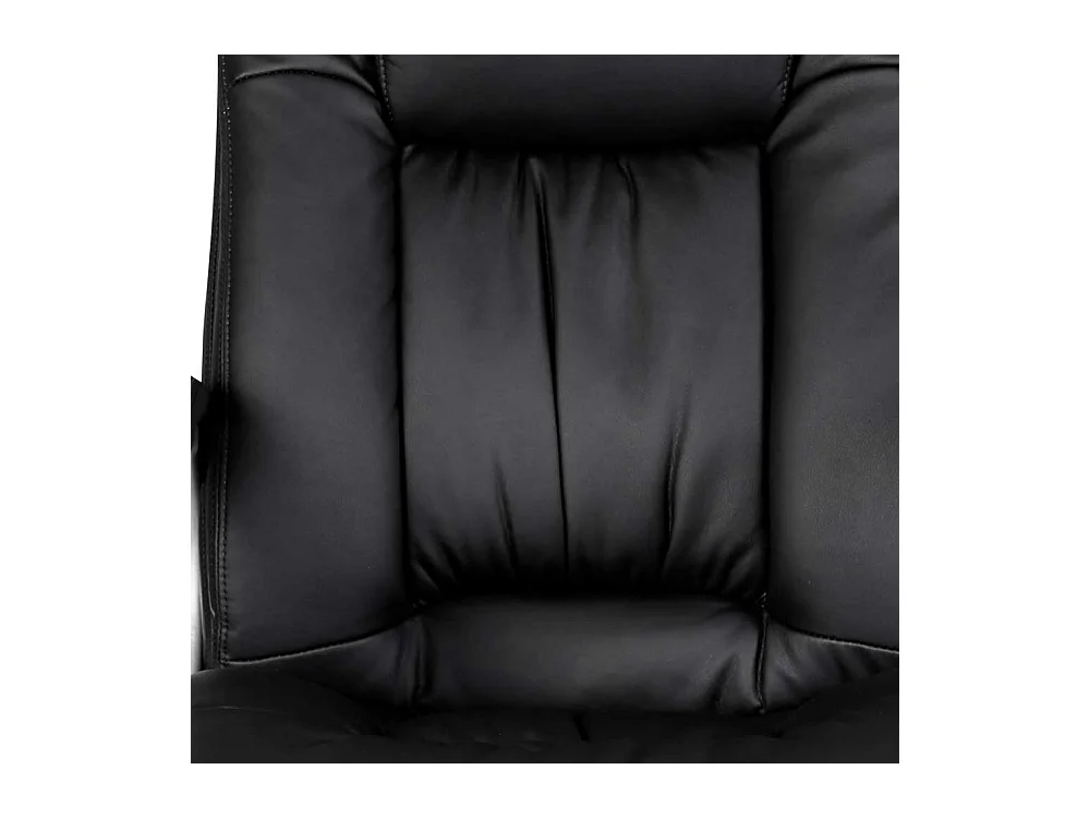 Schreibtischsessel in Schwarz und Silberfarben Kunstleder