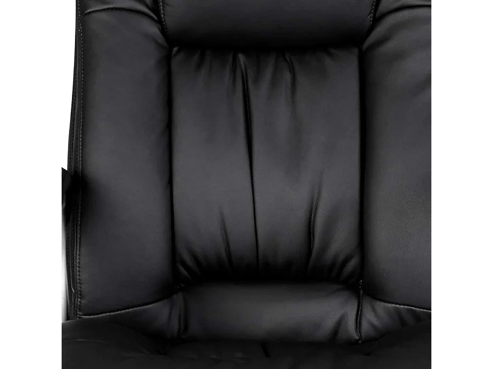 Schreibtischsessel in Schwarz und Silberfarben Kunstleder