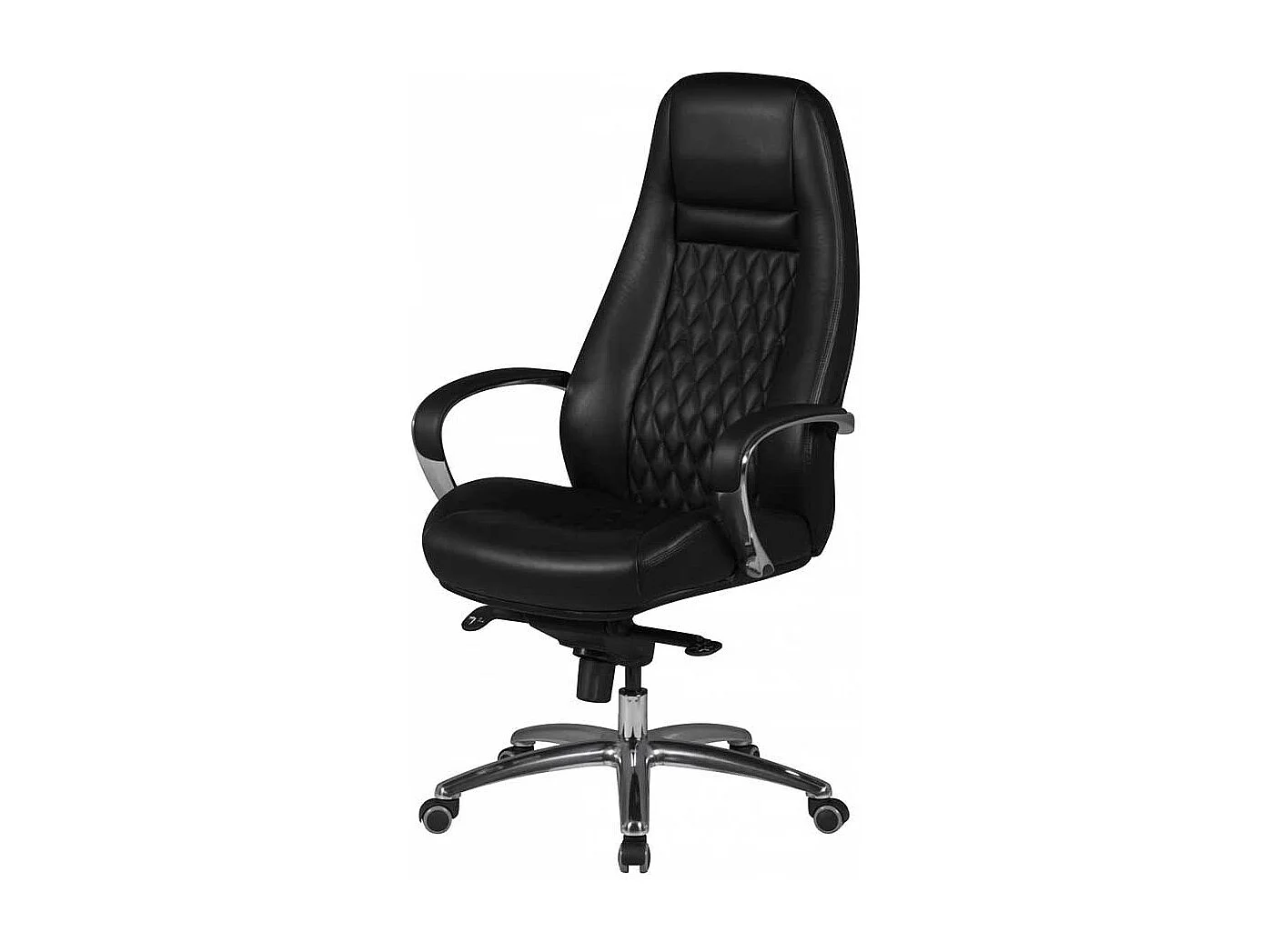 Ergonomischer Chef Sessel aus gedecktem Glattleder Kunstleder