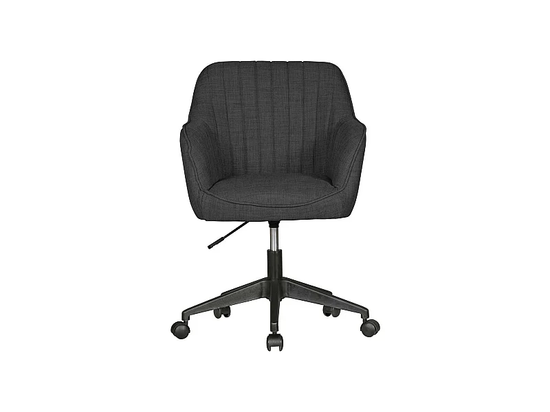 Retro Schreibtischstuhl in Anthrazit Webstoff höhenverstellbar