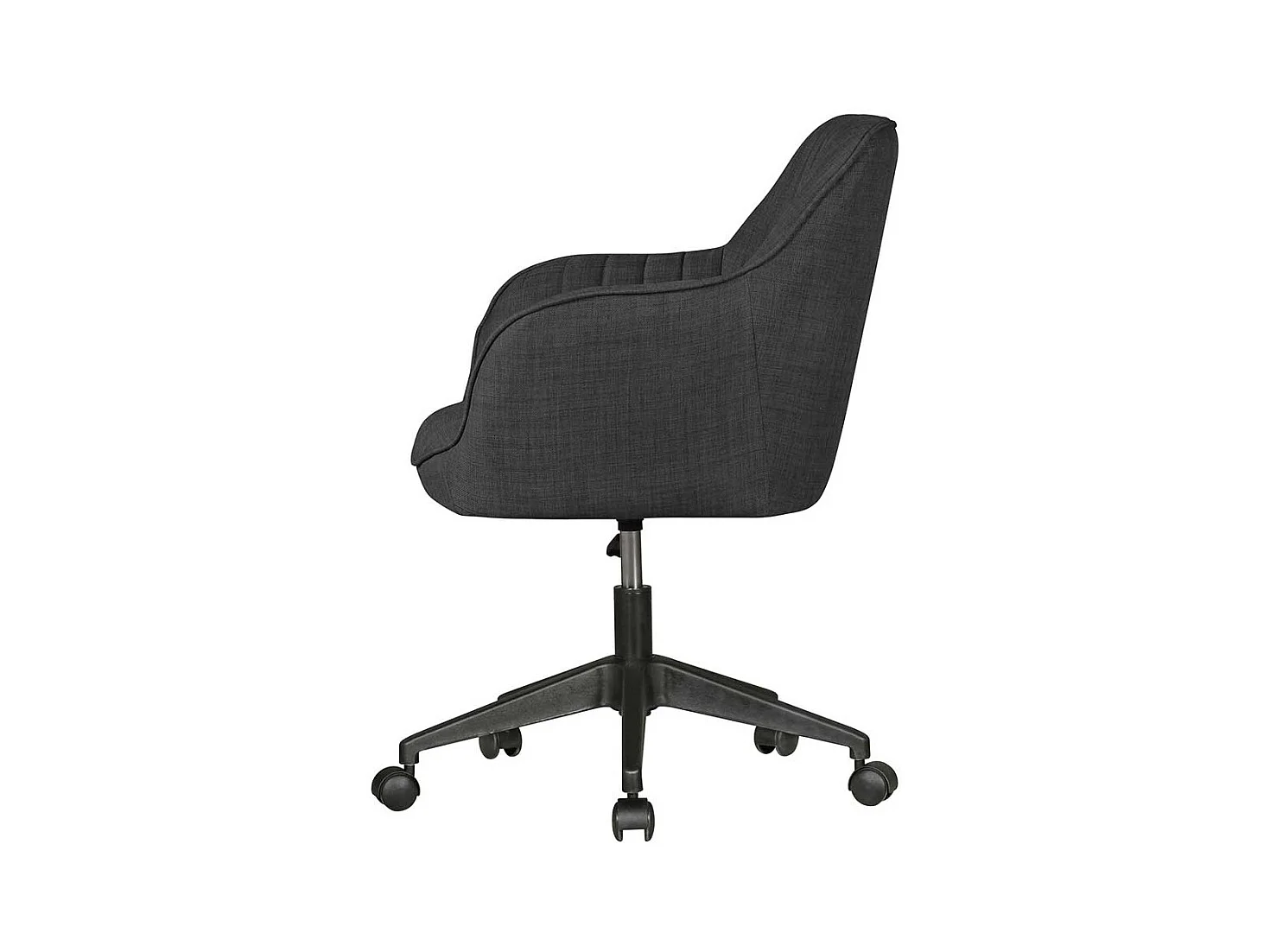 Retro Schreibtischstuhl in Anthrazit Webstoff höhenverstellbar
