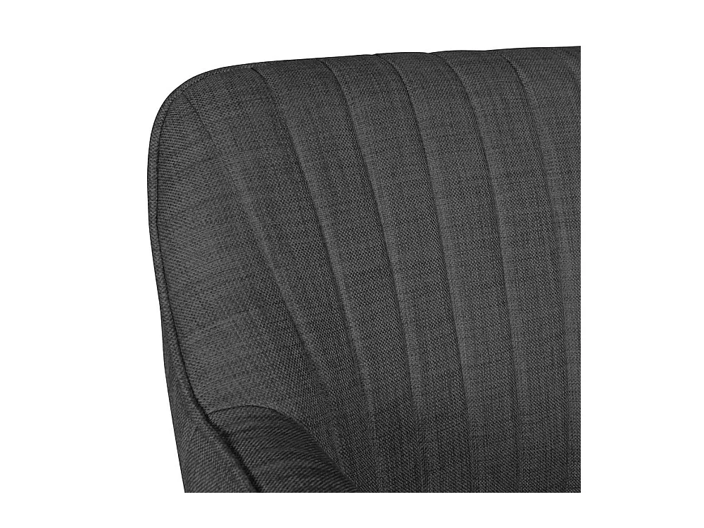 Retro Schreibtischstuhl in Anthrazit Webstoff höhenverstellbar