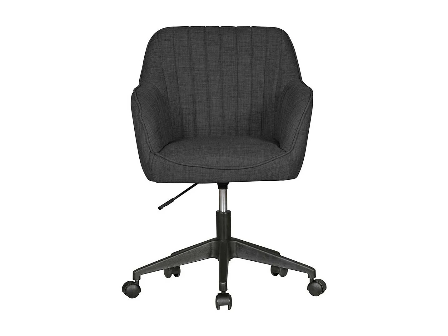 Retro Schreibtischstuhl in Anthrazit Webstoff höhenverstellbar