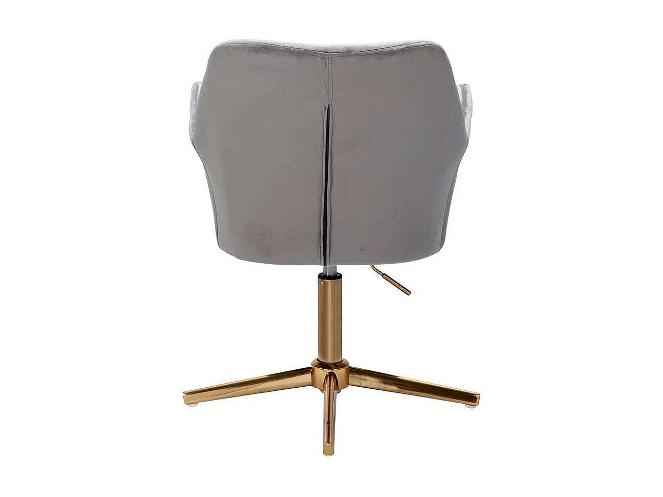 Schreibtischdrehstuhl in Grau und Goldfarben Gestell aus Metall