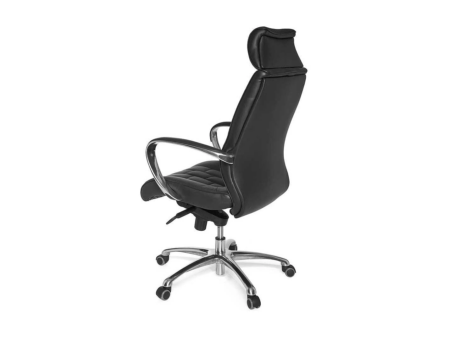 Ergonomischerbürostuhl aus Glattleder & Kunstleder extra hoher Lehne