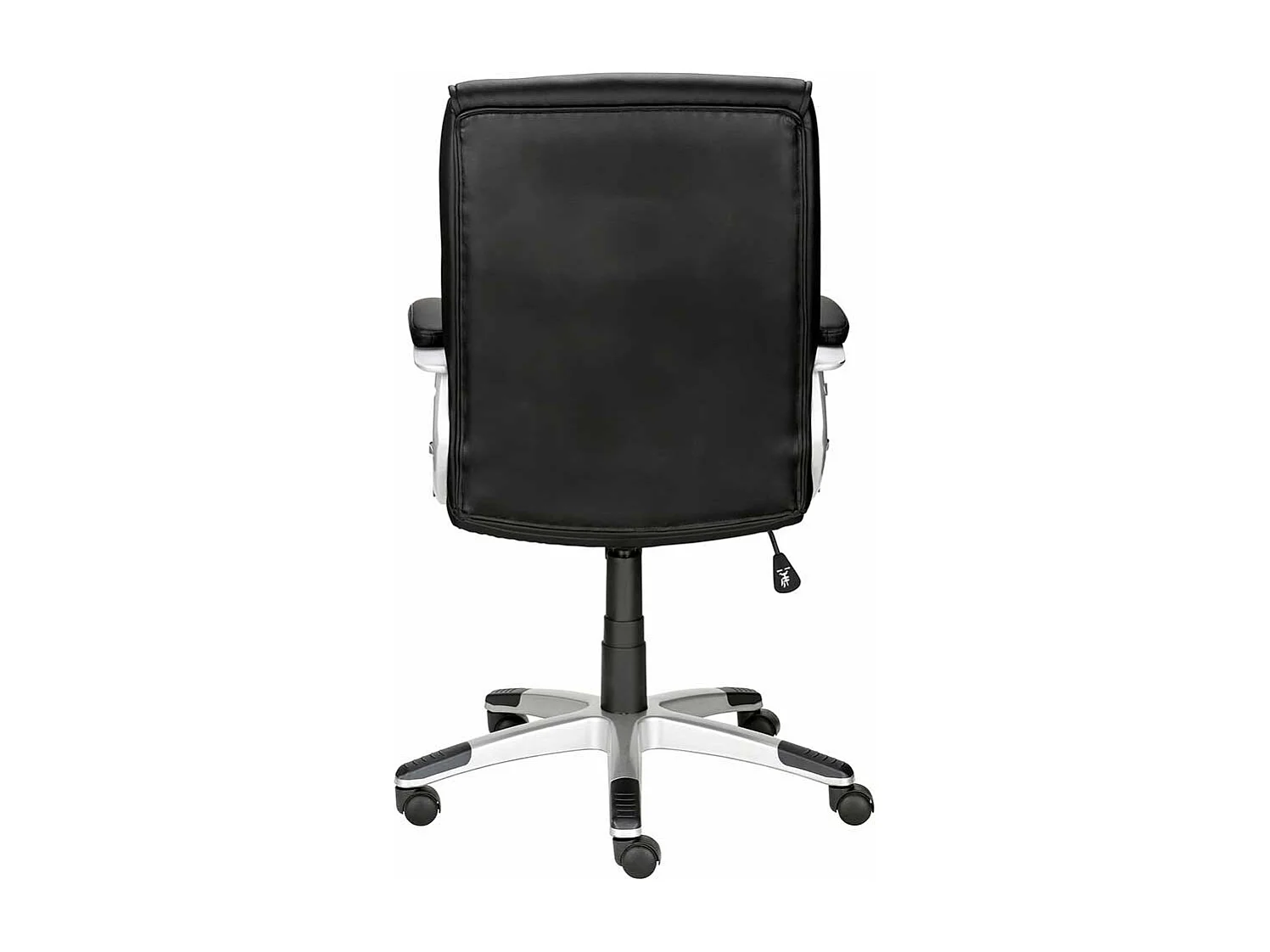 Bürosessel in Schwarz Kunstleder verstellbarer Lehne