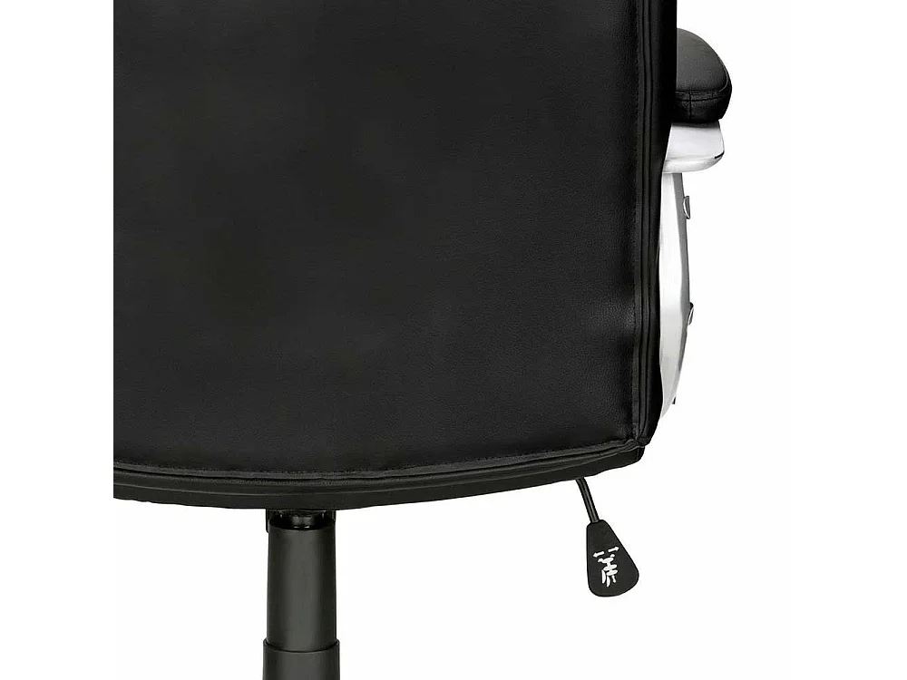Bürosessel in Schwarz Kunstleder verstellbarer Lehne