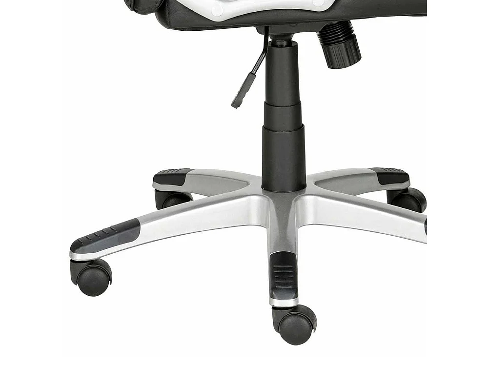 Bürosessel in Schwarz Kunstleder verstellbarer Lehne