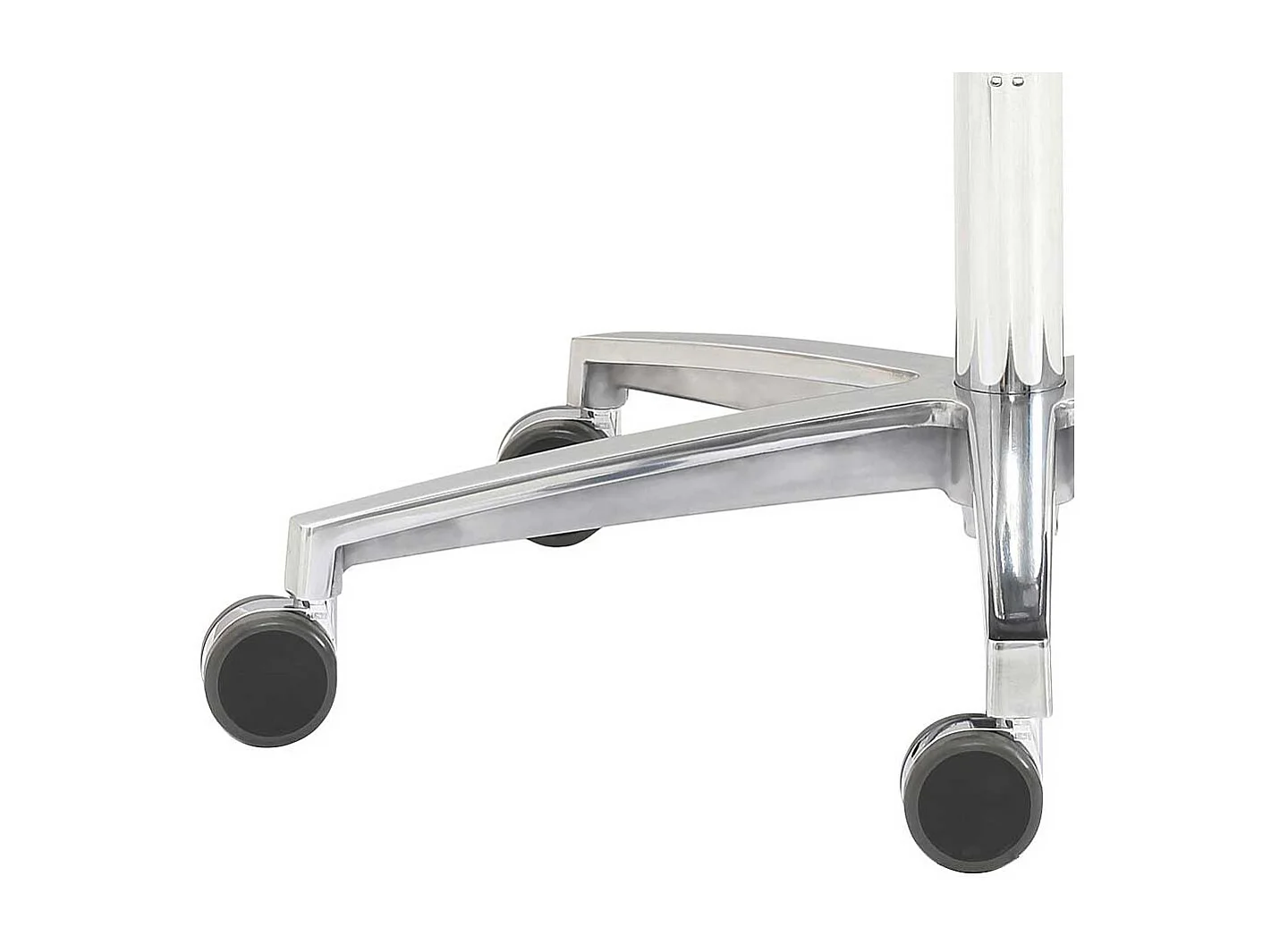 Schreibtischdrehstuhl in Schwarz Leder und Aluminium Made in Germany