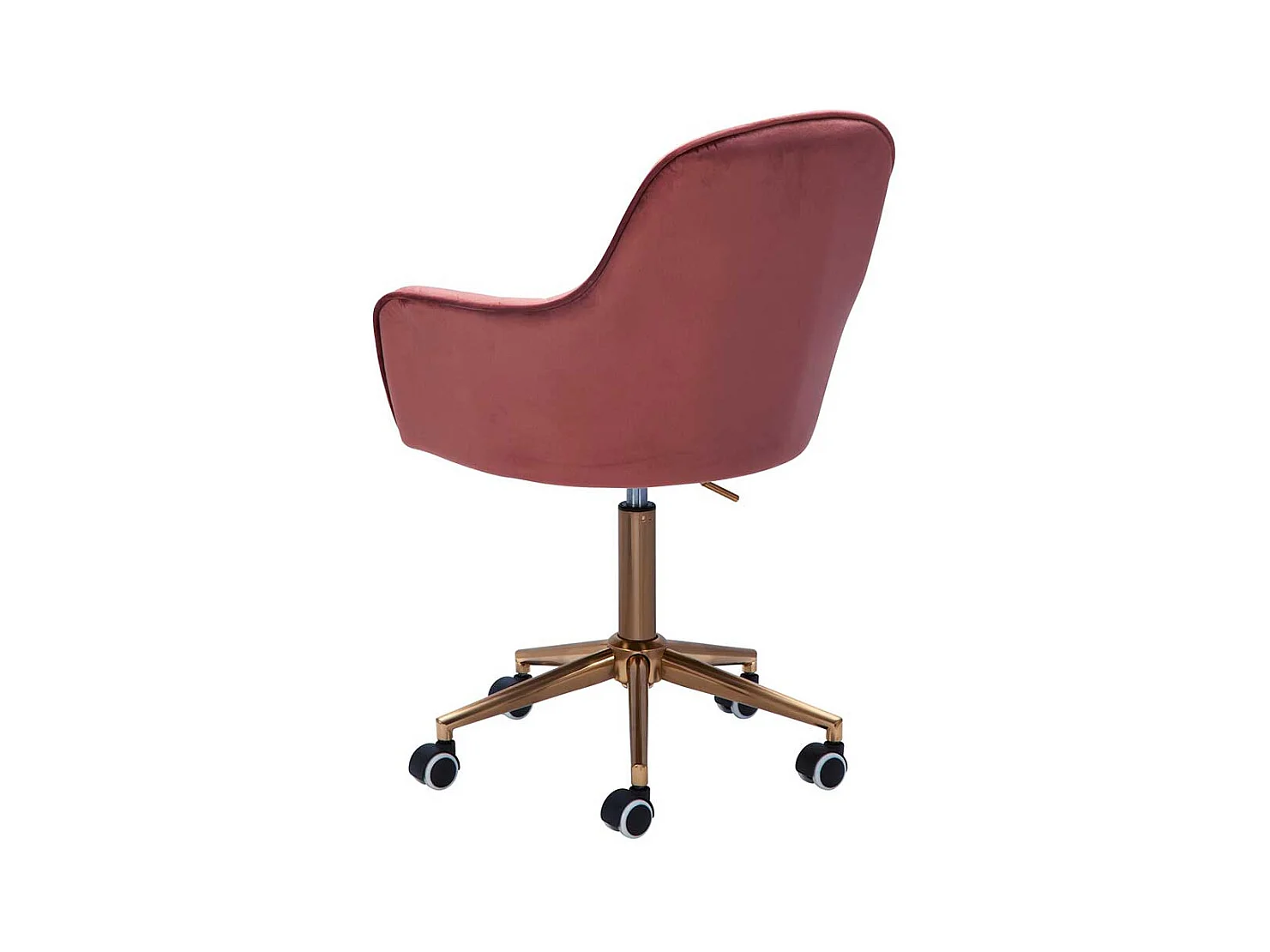 Samt Schreibtischstuhl in Altrosa Armlehnen
