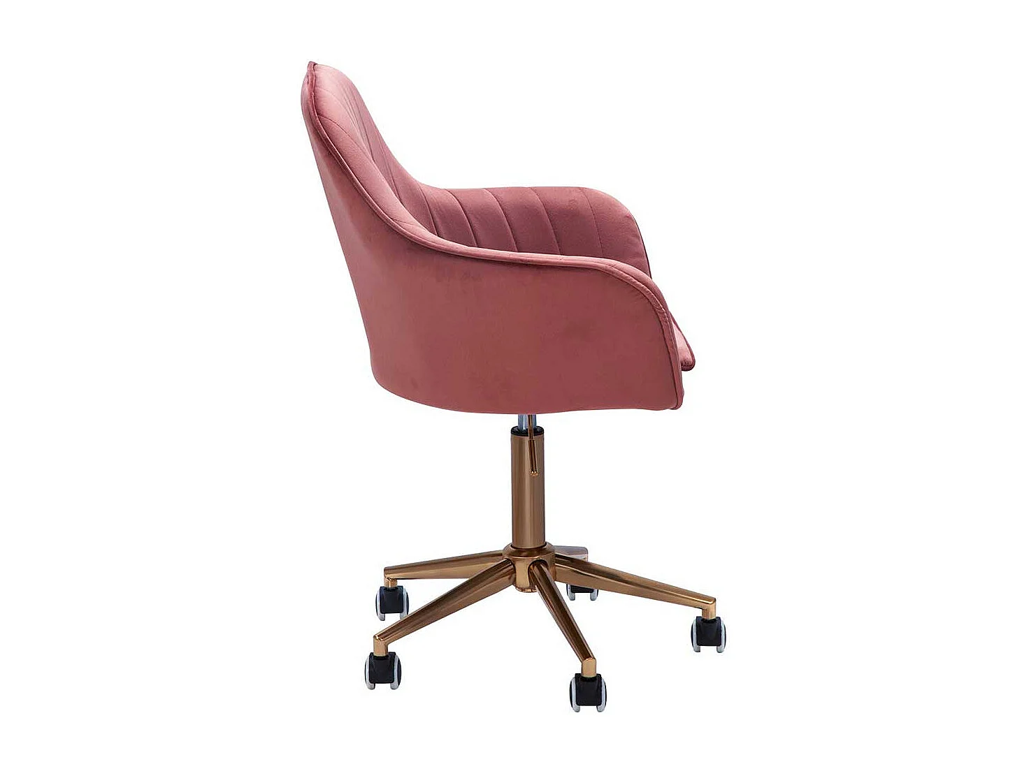 Samt Schreibtischstuhl in Altrosa Armlehnen
