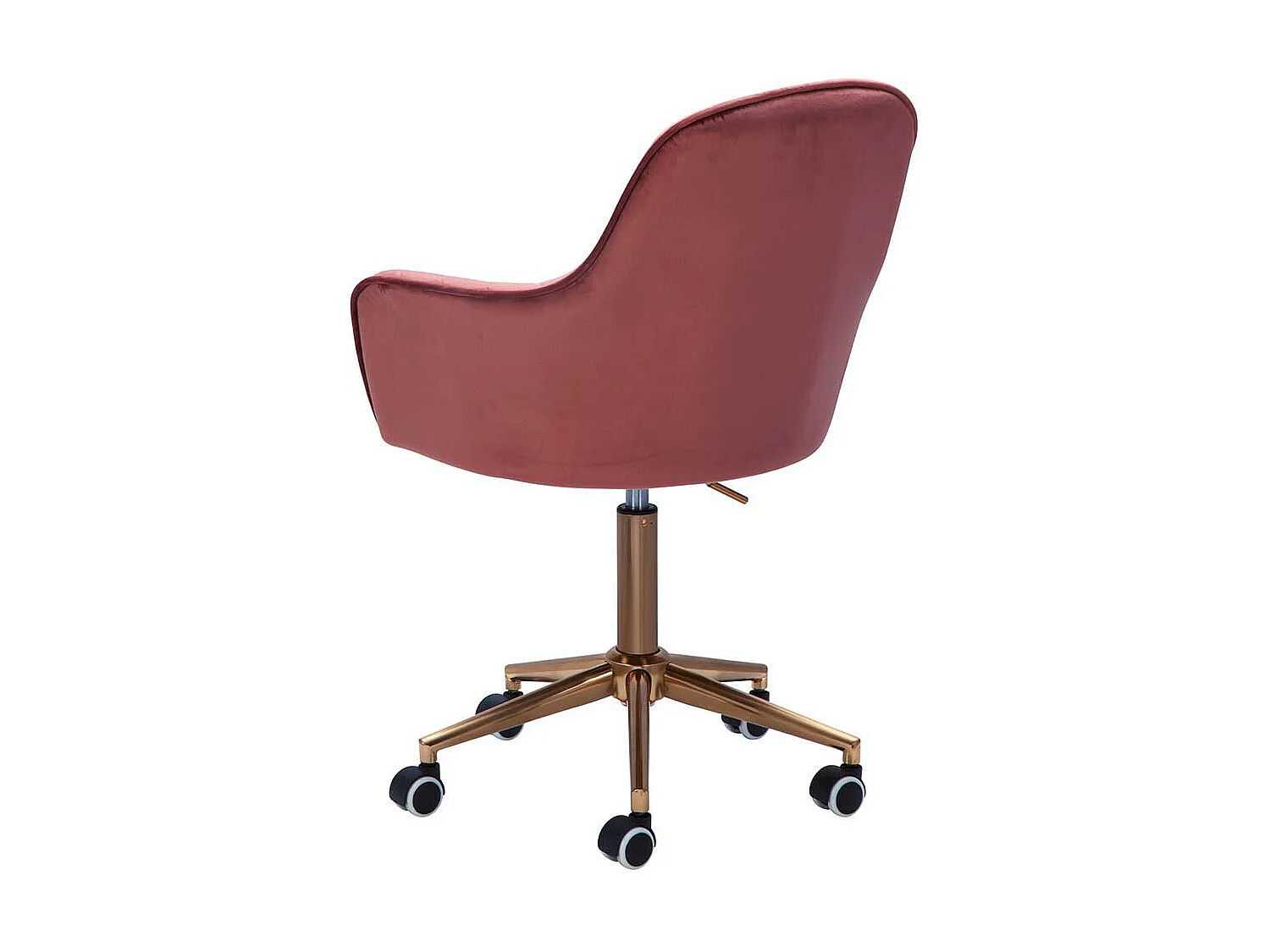 Samt Schreibtischstuhl in Altrosa Armlehnen