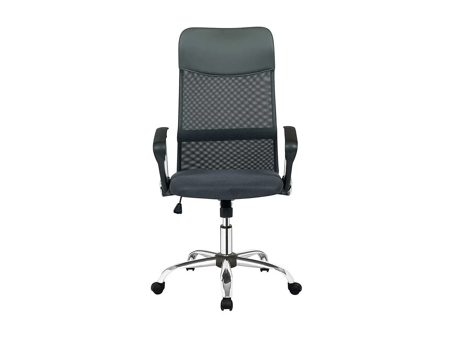 Bürosessel in Schwarz und Silberfarben Armlehnen