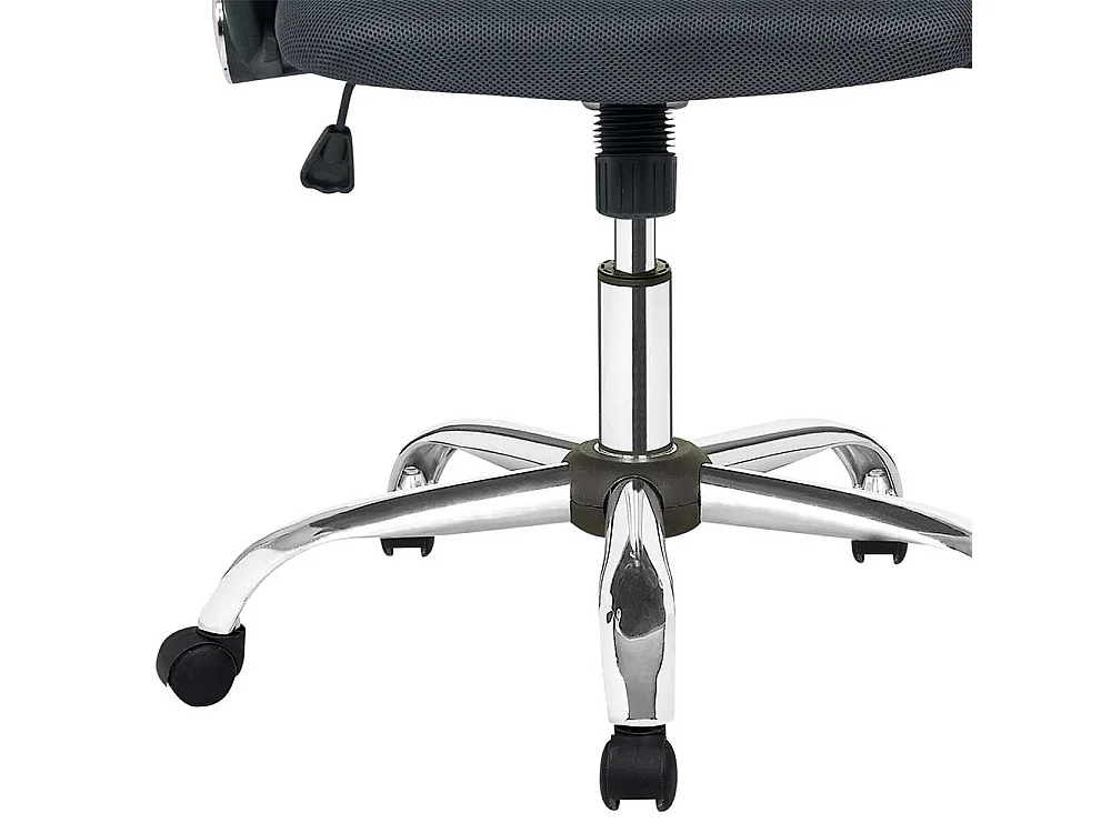 Bürosessel in Schwarz und Silberfarben Armlehnen