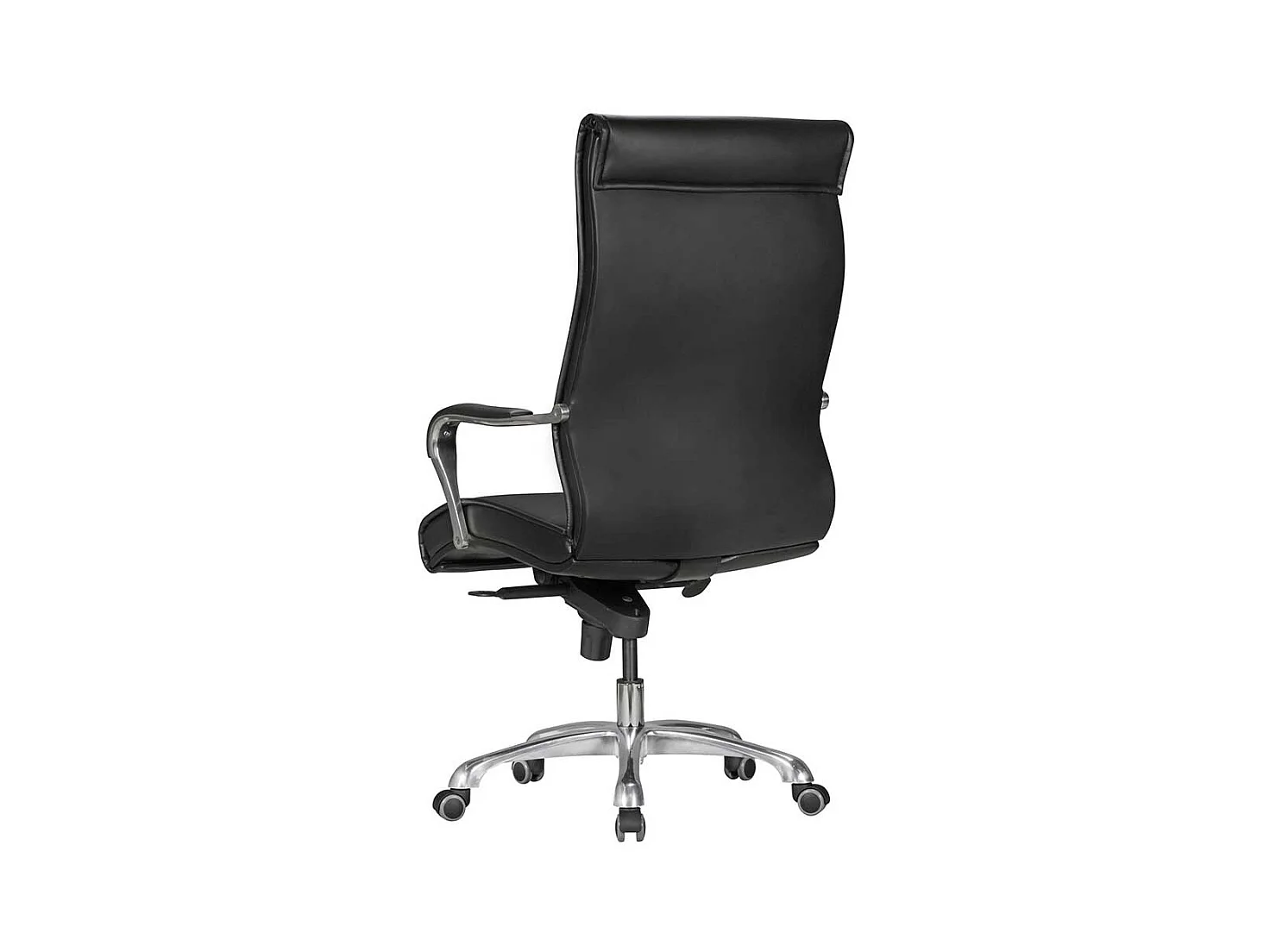 Bürodrehstuhl mit hoher Lehne Schwarz Kunstleder