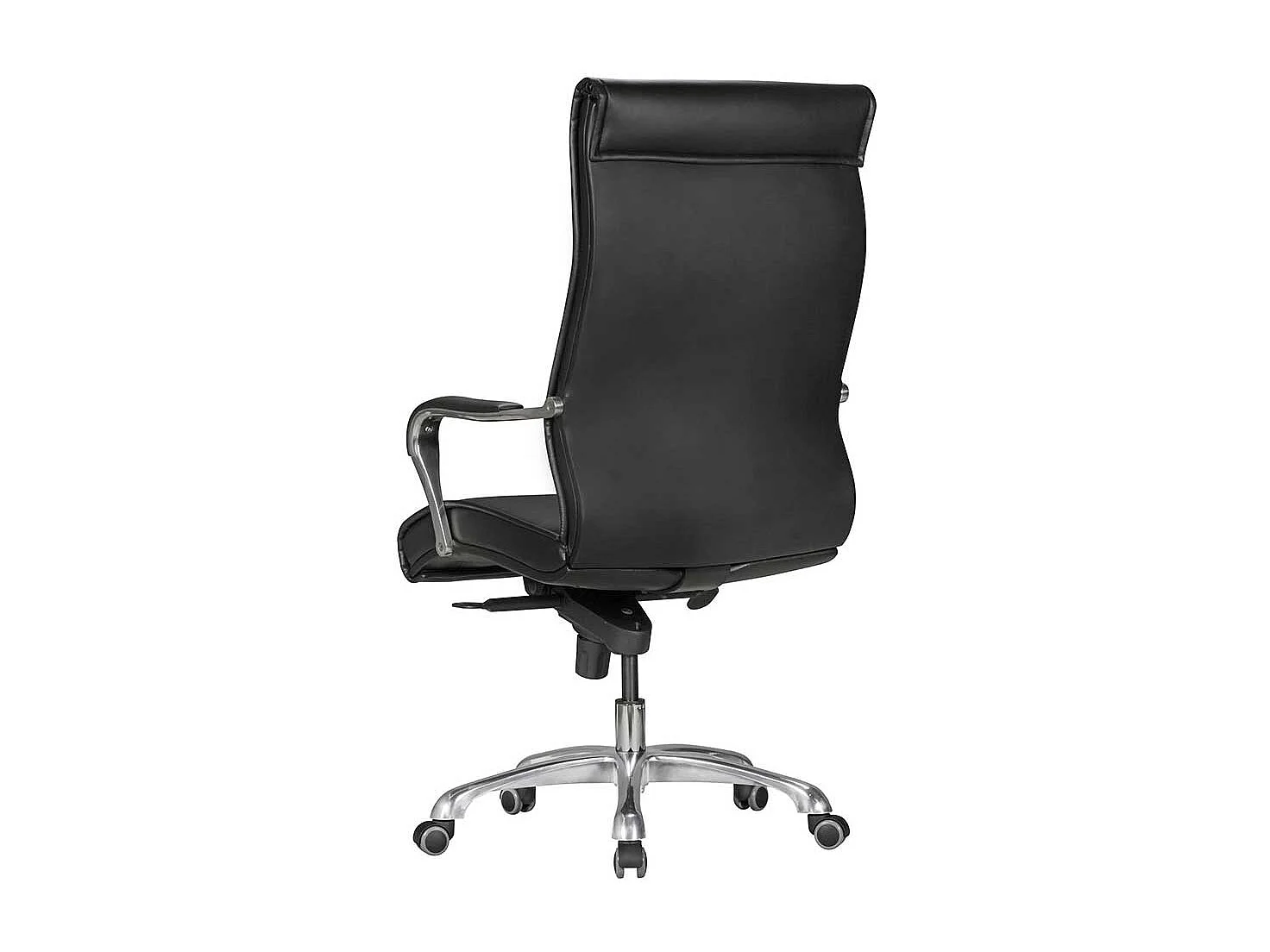 Bürodrehstuhl mit hoher Lehne Schwarz Kunstleder