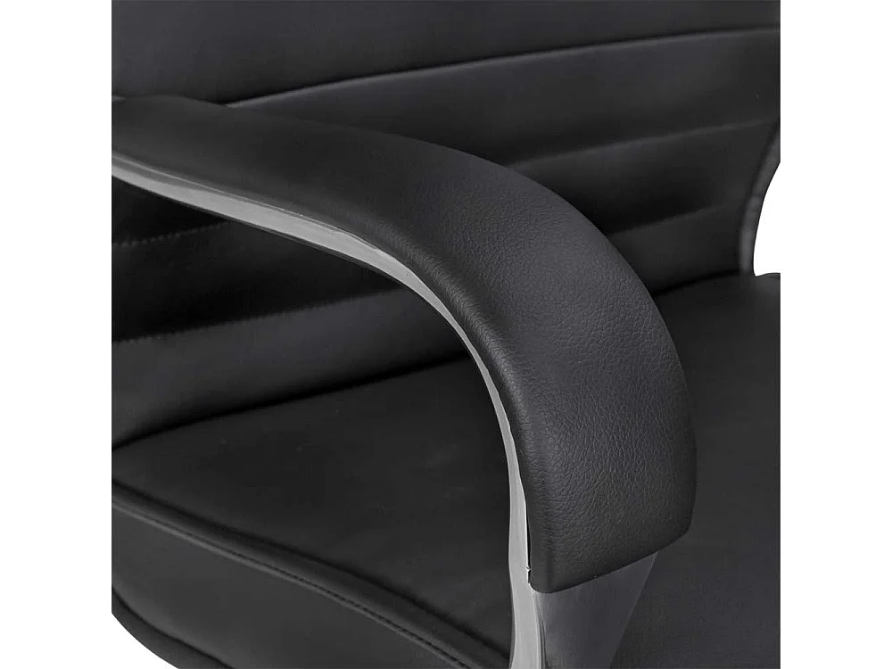 Bürodrehstuhl mit hoher Lehne Schwarz Kunstleder