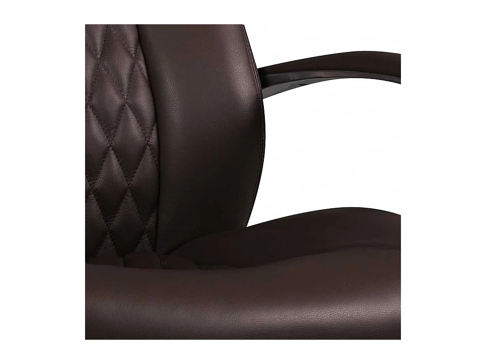 Chefsessel in Dunkelbraun Bezug Kunstleder und Echtleder