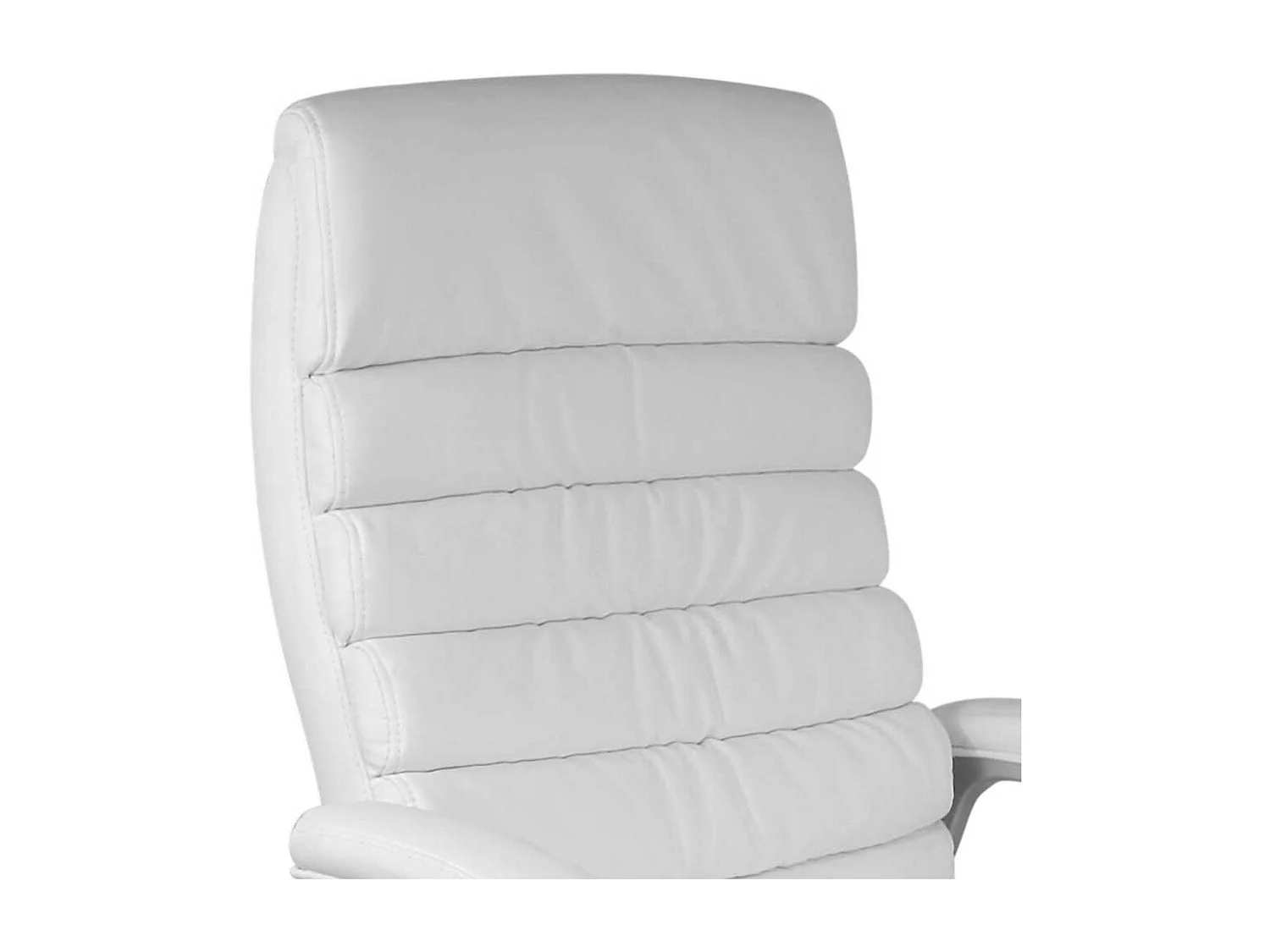 Schreibtischdrehstuhl in Weiß aufwendigen Steppungen