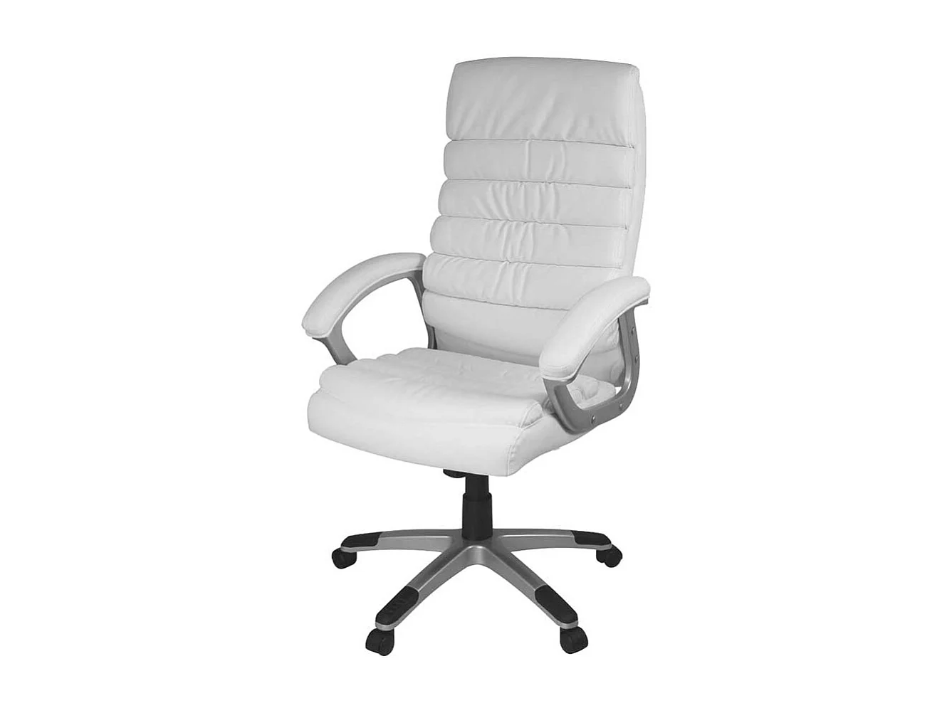 Schreibtischdrehstuhl in Weiß aufwendigen Steppungen