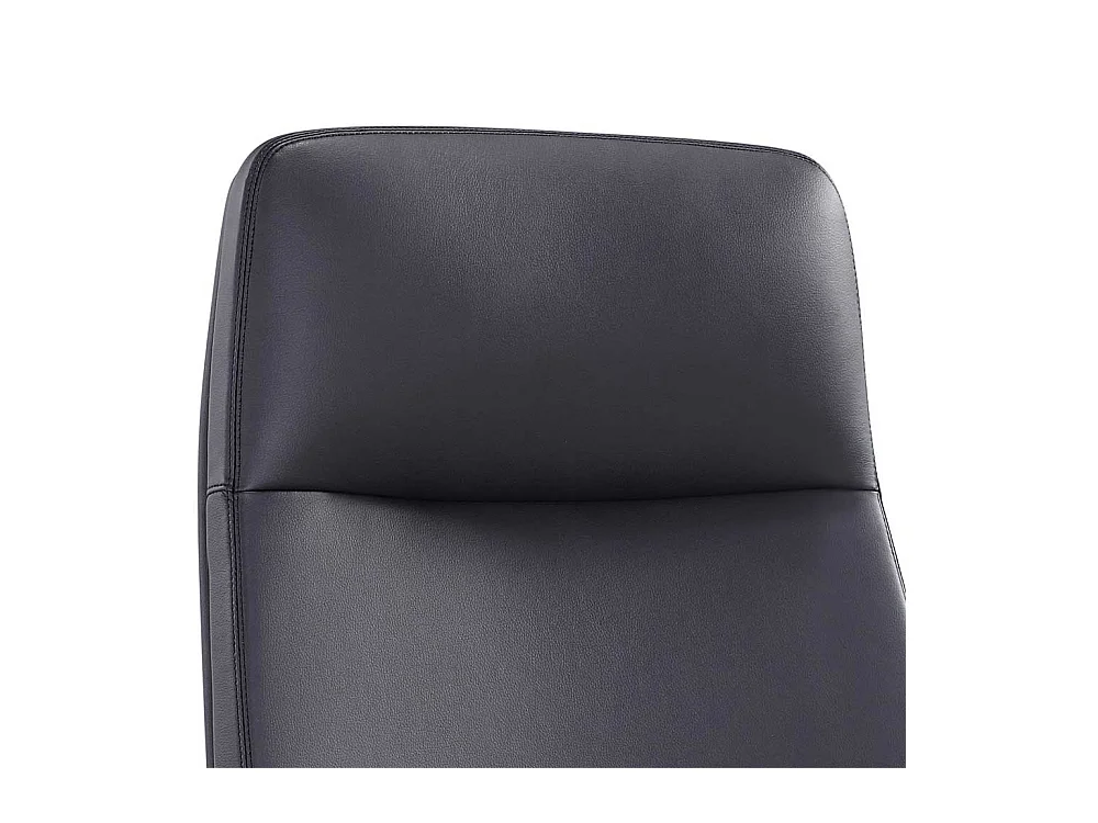 Bürodrehstuhl in Schwarz und Chromfarben hoher Lehne