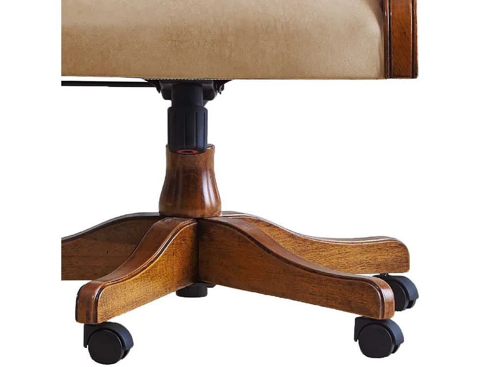 Klassischer Schreibtischdrehstuhl aus Kunstleder italienischem Design