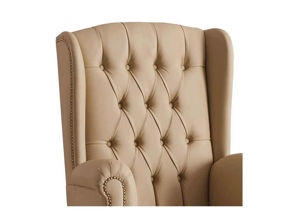 Luxus Schreibtischsessel aus Kunstleder und Buchenholz höhenverstellbarem Sitz