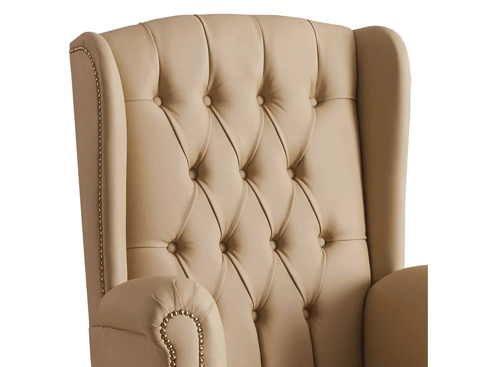 Luxus Schreibtischsessel aus Kunstleder und Buchenholz höhenverstellbarem Sitz