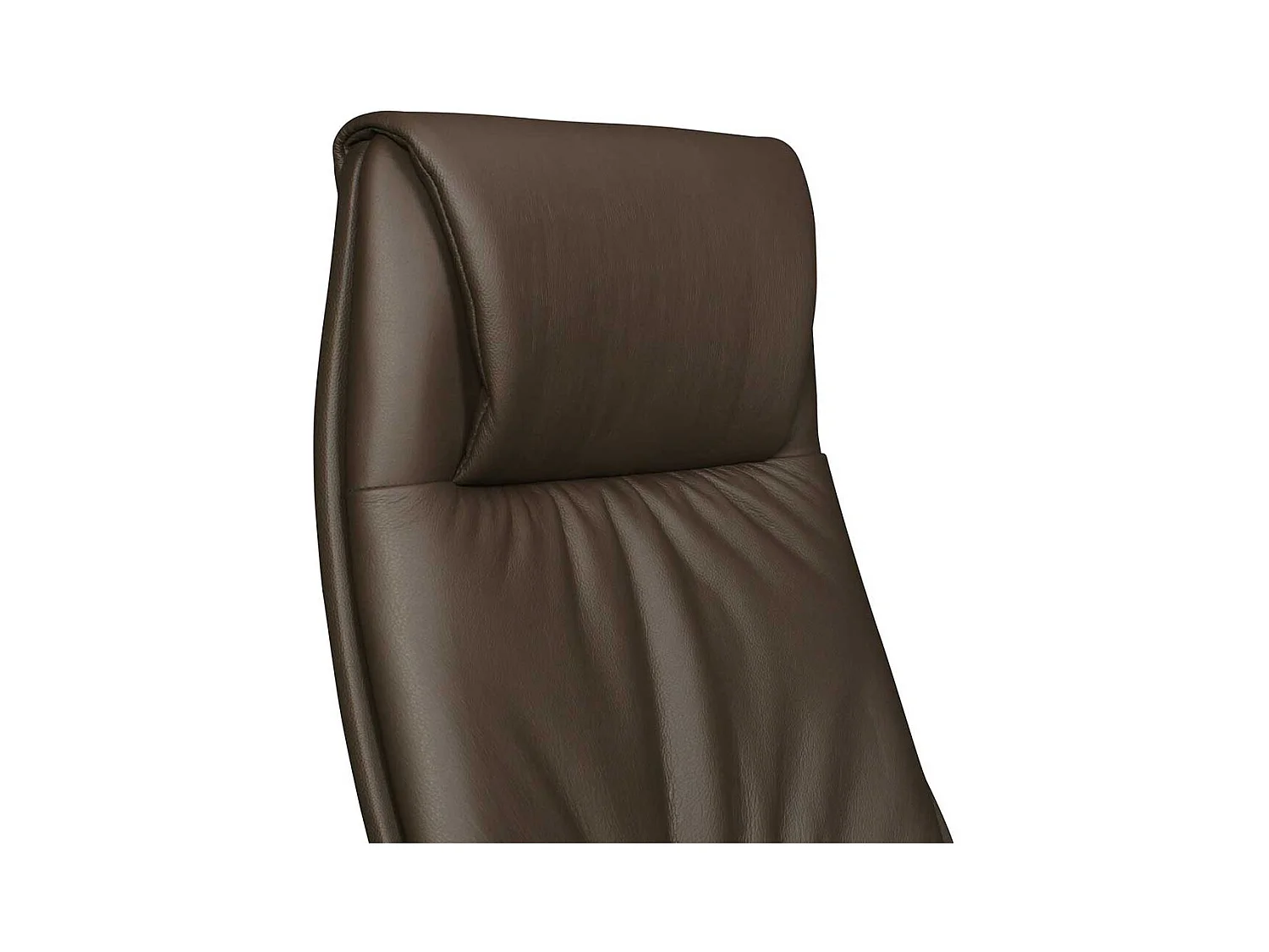 Chef Sessel in Braun & Chrom gedecktem Glattleder & Kunstleder