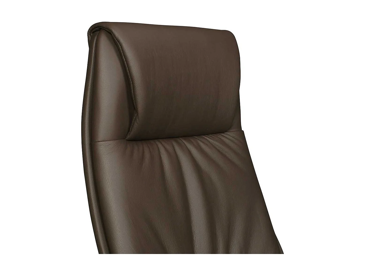 Chef Sessel in Braun & Chrom gedecktem Glattleder & Kunstleder