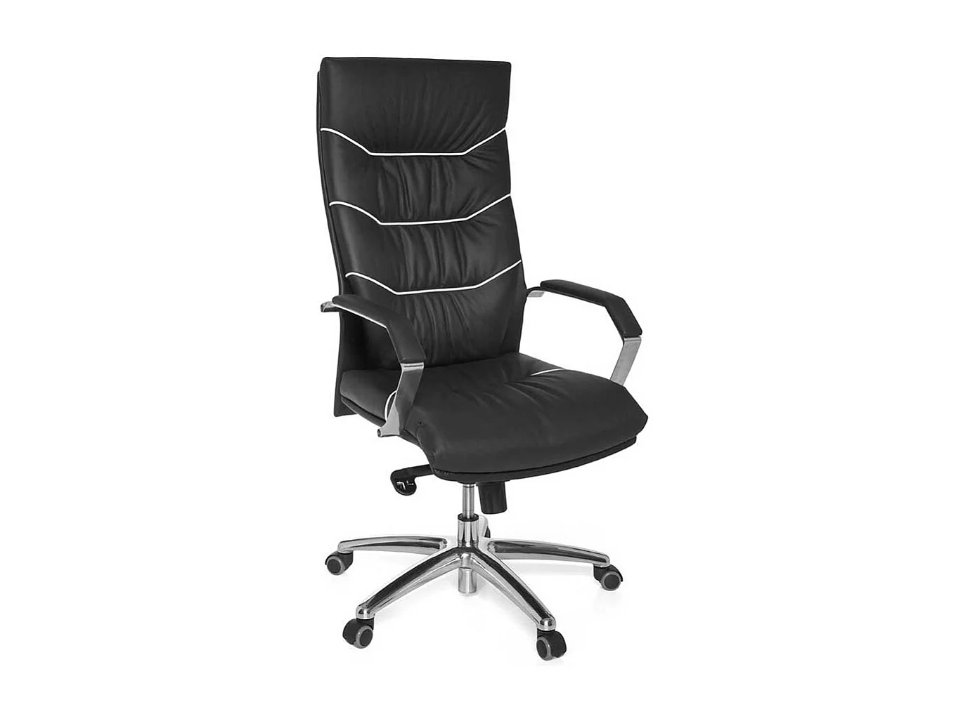 Luxus Chef Sessel in Schwarz & Weiß aufwendigen Steppungen