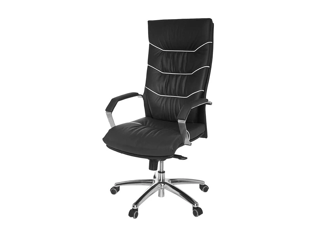 Luxus Chef Sessel in Schwarz & Weiß aufwendigen Steppungen