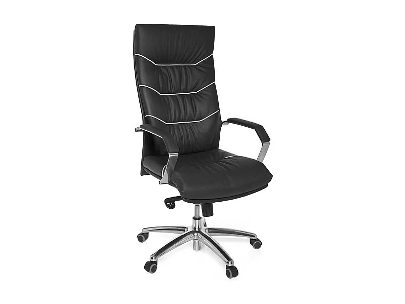 Luxus Chef Sessel in Schwarz & Weiß aufwendigen Steppungen