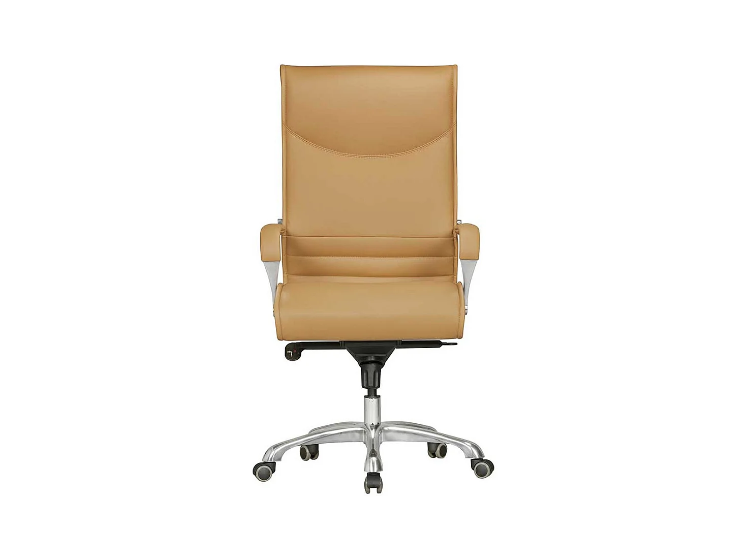 Schreibtischsessel in Beige Kunstleder Armlehnen