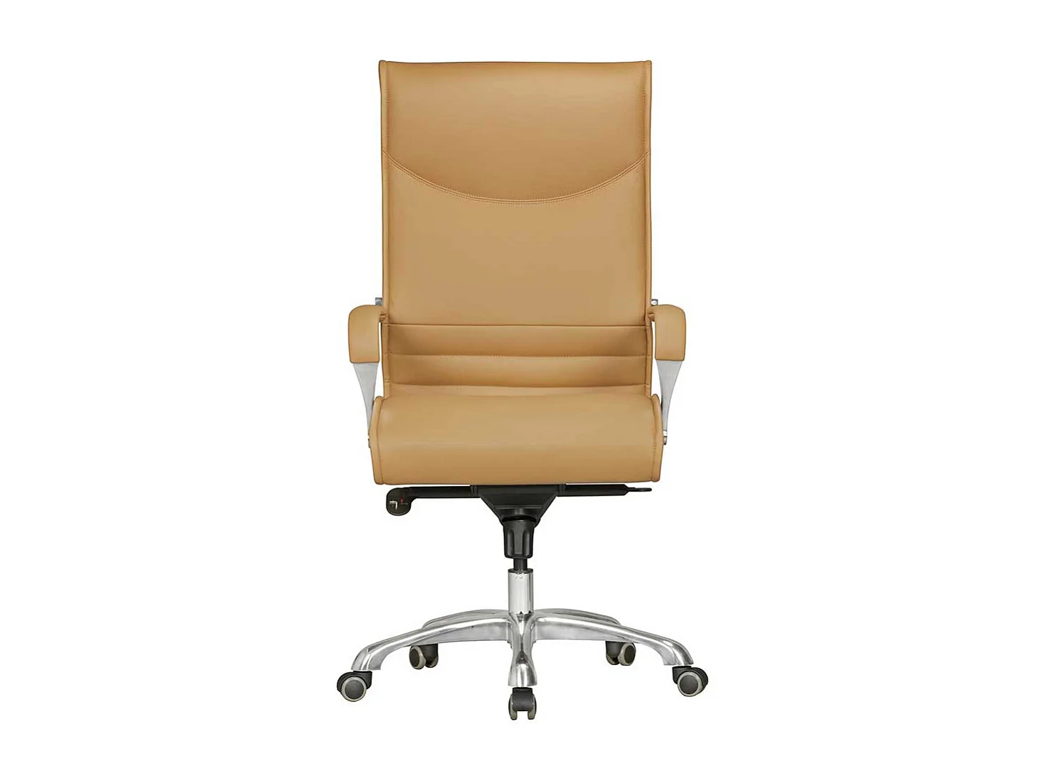 Schreibtischsessel in Beige Kunstleder Armlehnen