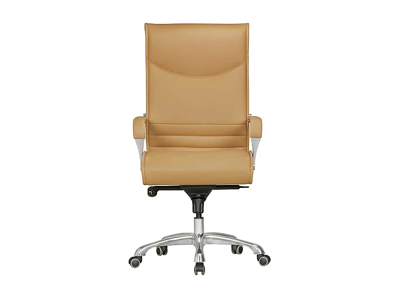 Schreibtischsessel in Beige Kunstleder Armlehnen