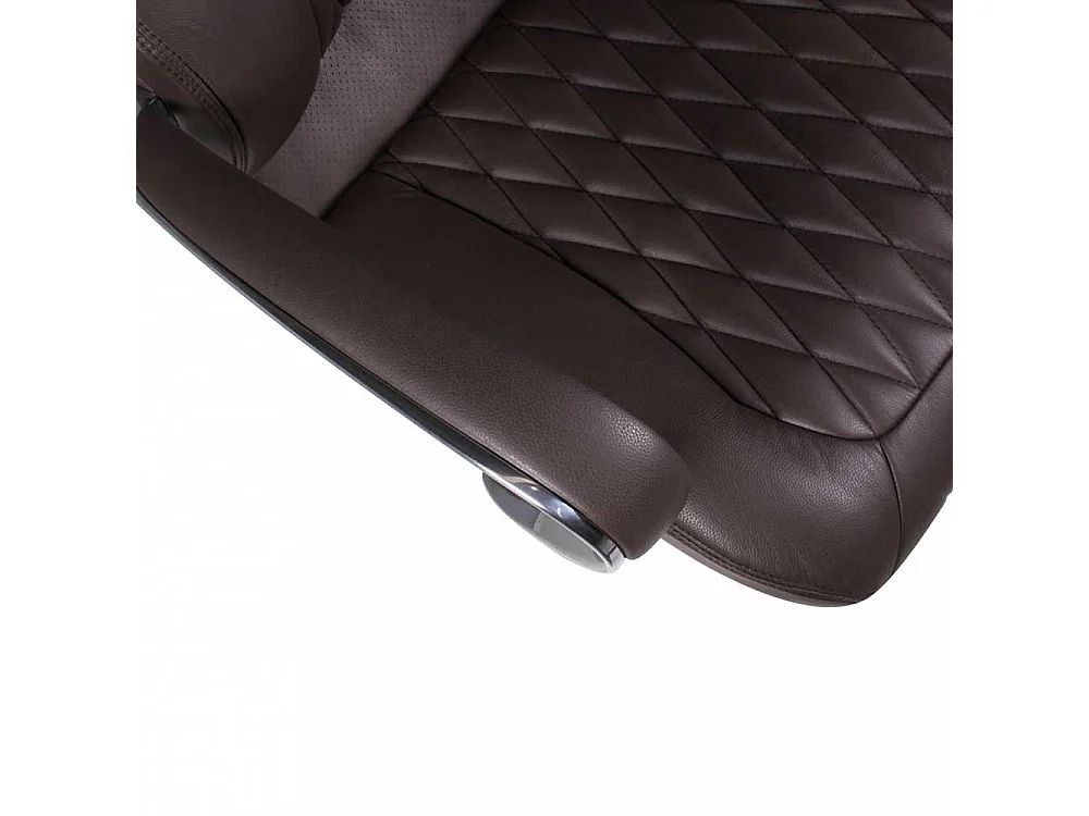 Chef Sessel Premium Qualität Dunkelbraun & Alu