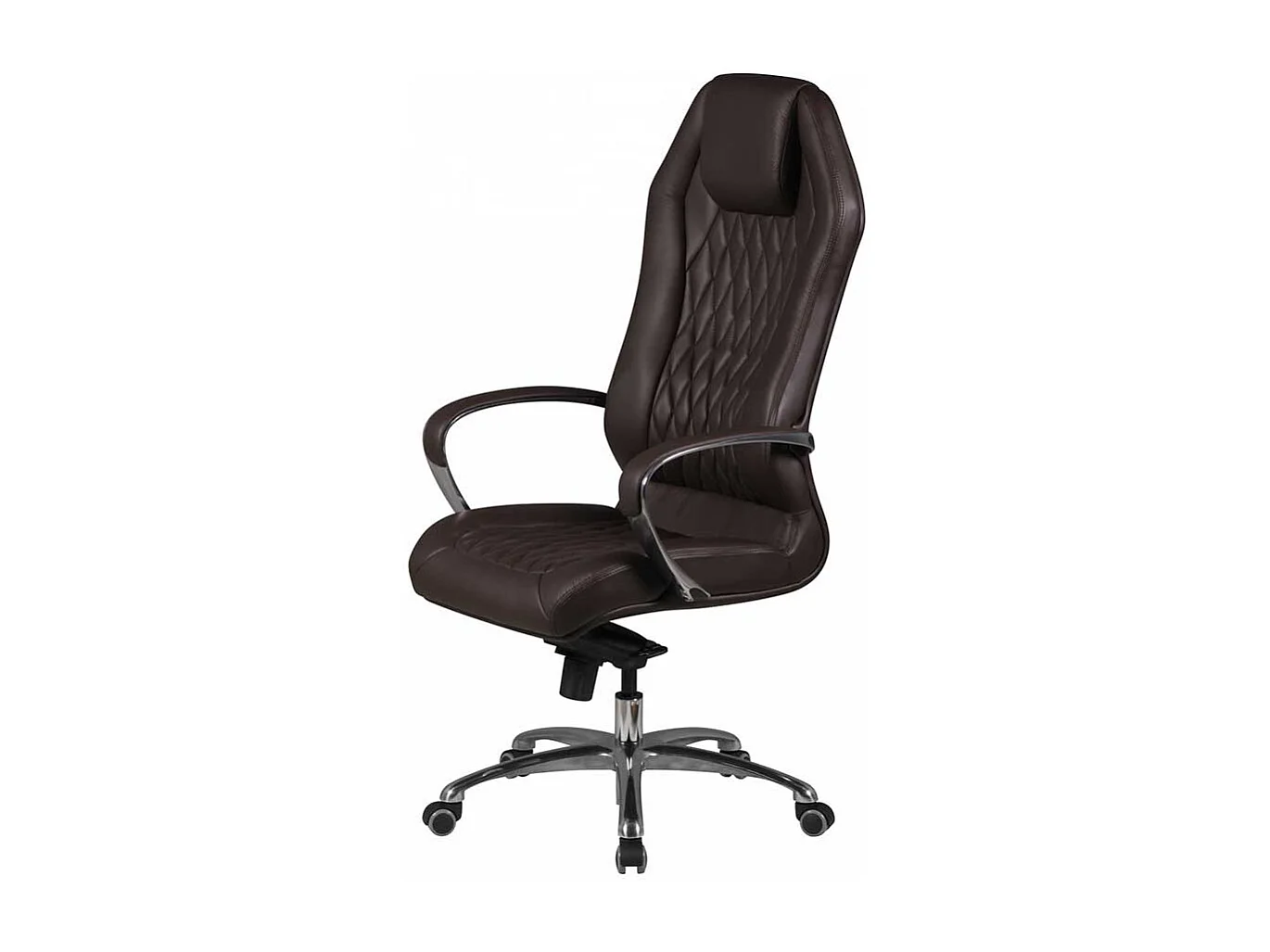 Chef Sessel Premium Qualität Dunkelbraun & Alu