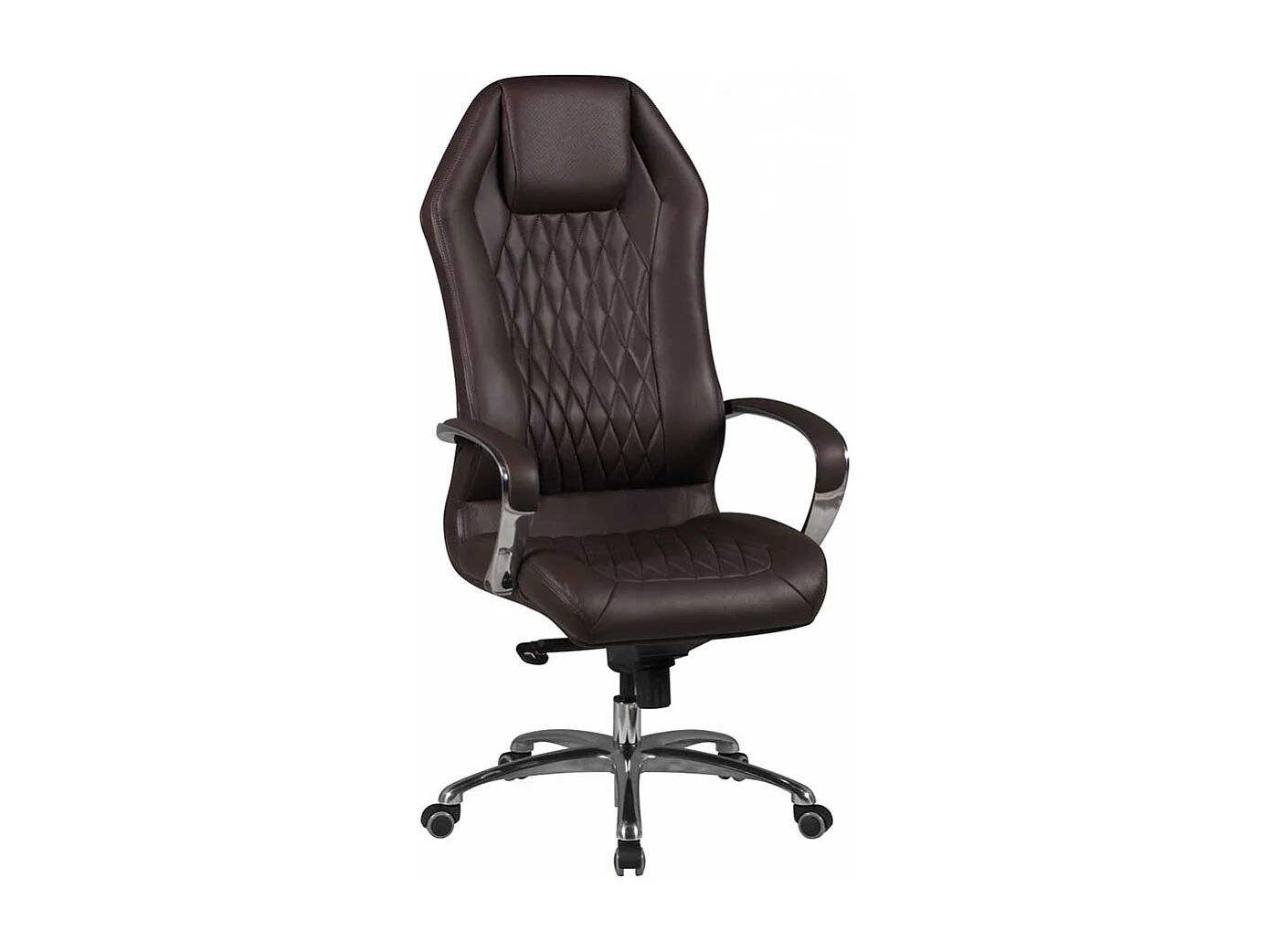 Chef Sessel Premium Qualität Dunkelbraun & Alu