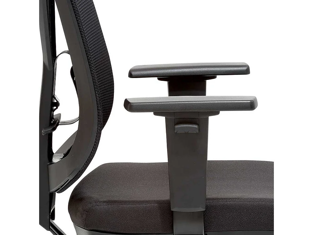 Ergonomischebürostuhl mit höhenverstellbarem Sitz schwarz