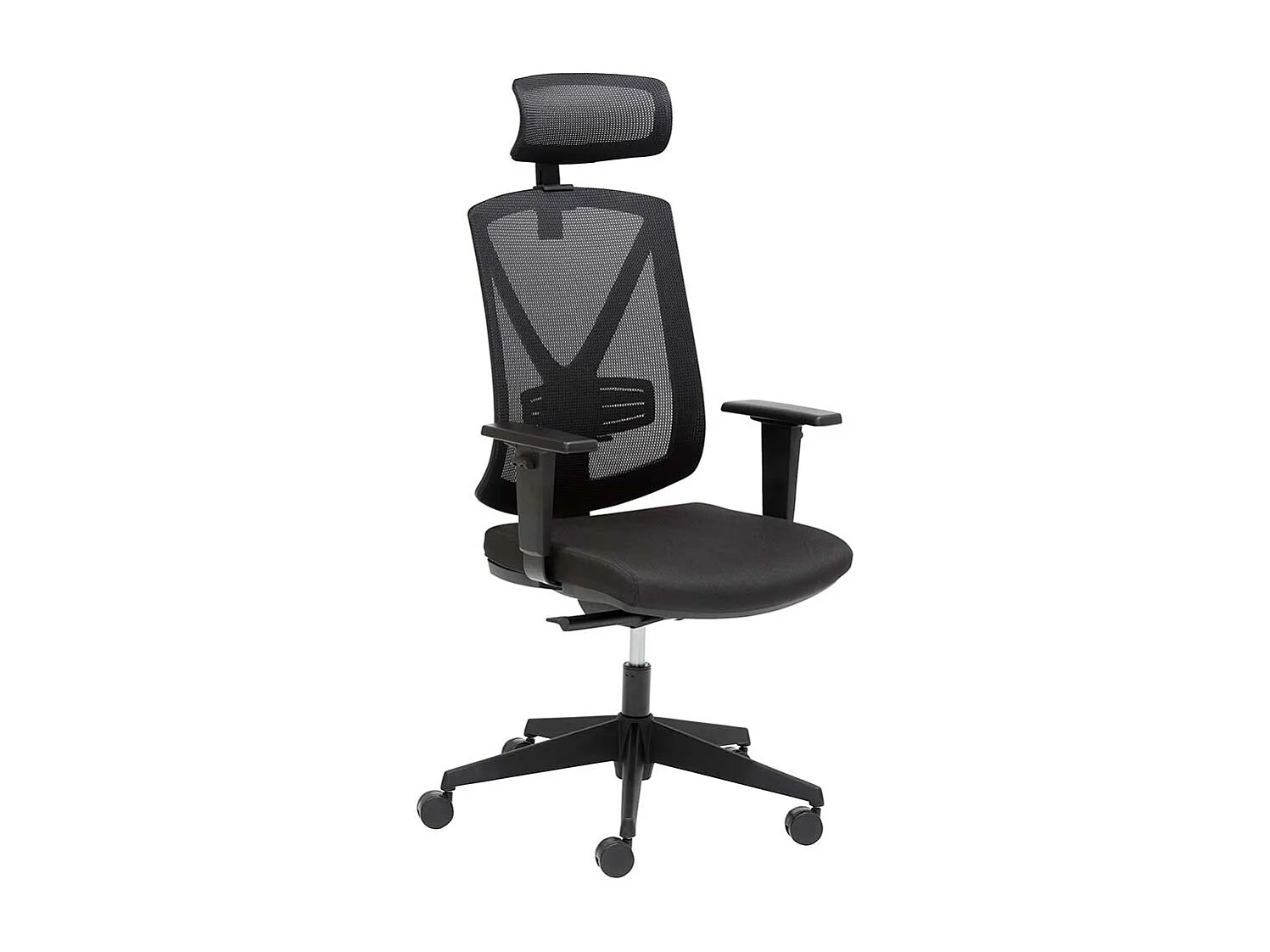 Ergonomischebürostuhl mit höhenverstellbarem Sitz schwarz